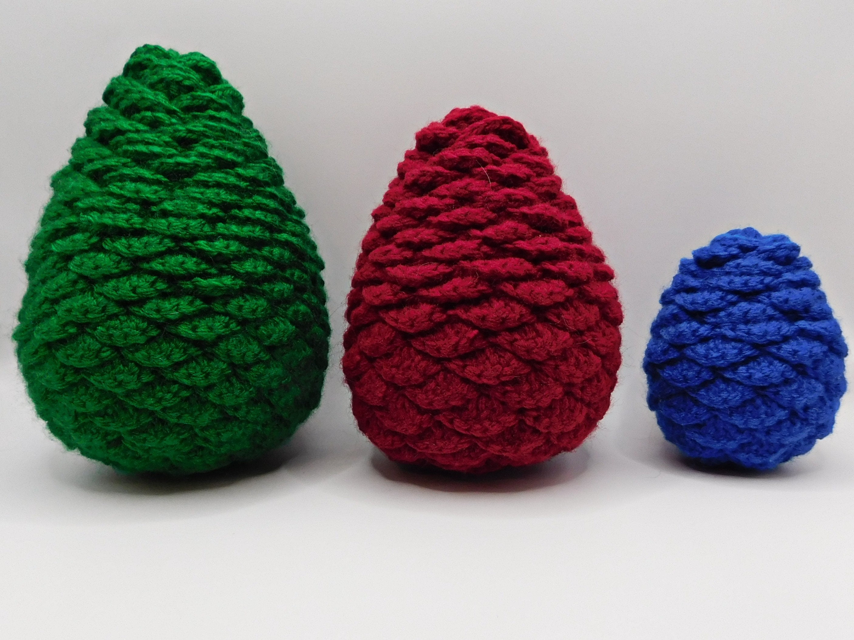 Crochet Pattern Scaley Dragon Eggs, 3 Sizes, Amigurumi Crochet Pattern, Crochet Fantasy Animal  Toy, PDF in English US Terms