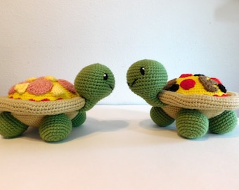 Wzór szydełkowy: Henio, Żółw Pizzowy z Kolorowanką, Personalizowane Amigurumi, Urocza szydełkowa zabawka-zwierzę, Kawaii, PDF w języku angielskim, Warunki użytkowania w USA