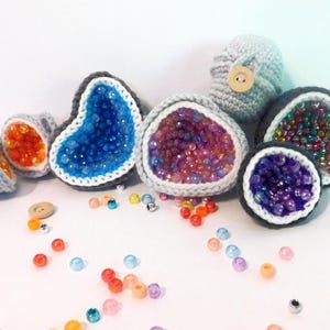 Crochet Pattern Crystal Geode Optional Button Closure, No Sew, Easy ...