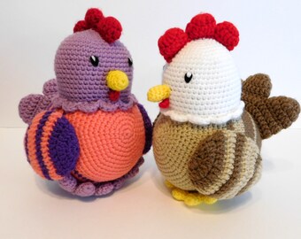 Wzór kurczaka na szydełku: Maggie Amigurumi Hen (wzór PDF) Warunki w języku angielskim i amerykańskim