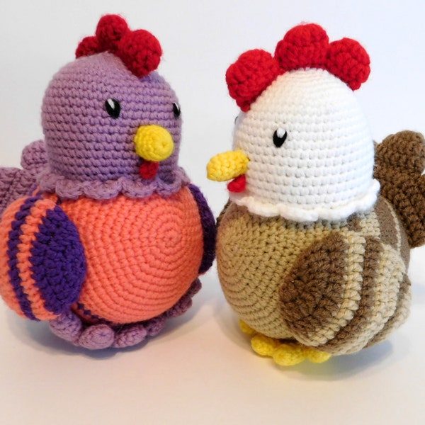 Crochet Pattern Maggie the Chicken,  Amigurumi Chicken Crochet Pattern Pdf, Crochet Hen pattern Farm Animal Toy,