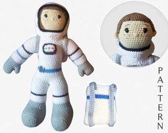 Wzór na szydełkową lalkę astronautę: Duże buty astronauty Amigurumi (PDF) Warunki angielskie (USA)