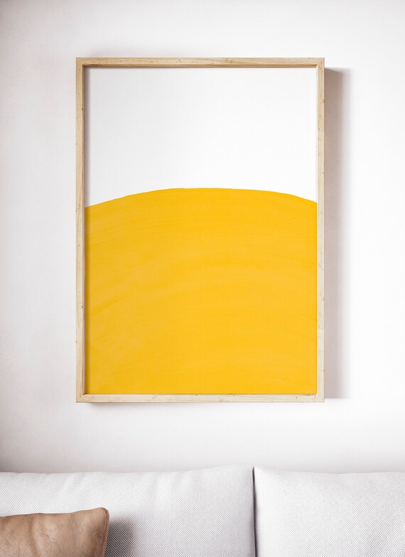 Yellow Orange Print Bright Orange Painting Light Orange Art Print Abstract Orange Wall Art Orange And White Painting Modern Print