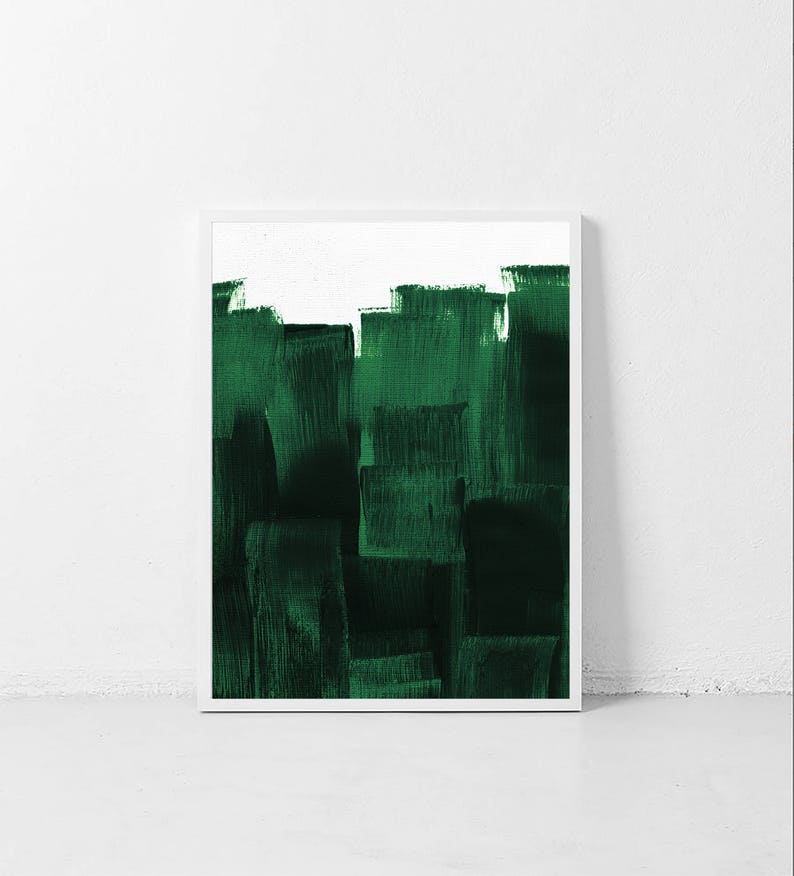 Forêt Verte Impression Décor Vert Foncé Peinture Vert Etsy