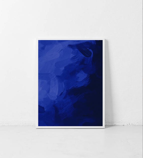 abstract blue painting dark