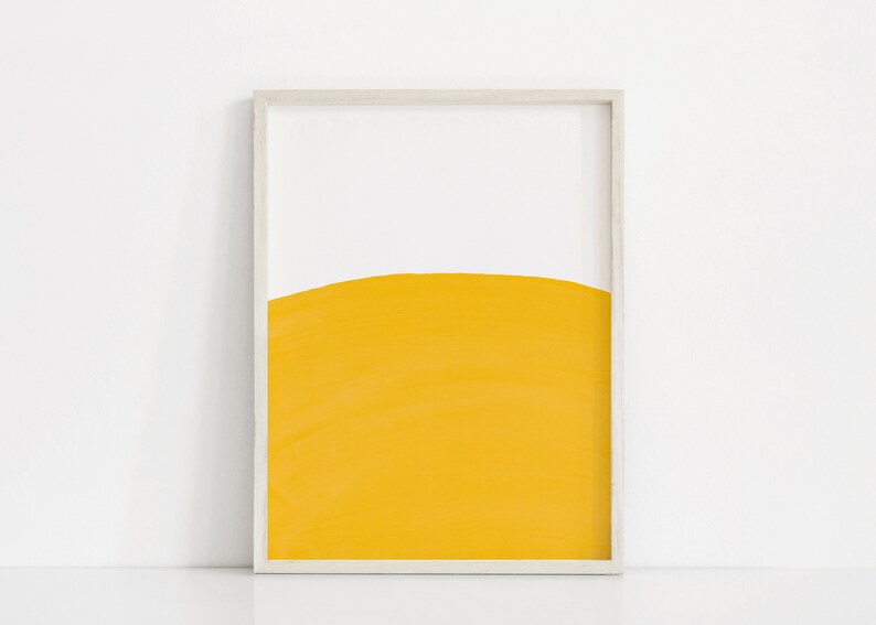 Yellow Orange Print Bright Orange Painting Light Orange Art Print Abstract Orange Wall Art Orange And White Painting Modern Print