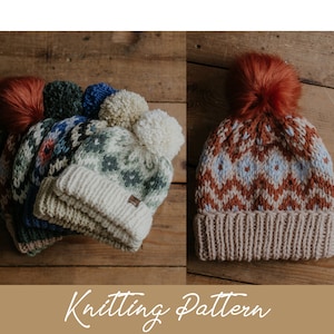 KNITTING PATTERN | Oxbow Hat | Chunky-Knit Hat | Winter Hat Knitting Pattern
