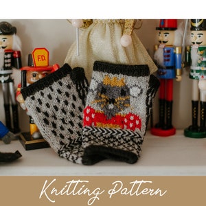 KNITTING PATTERN | The Mouse King Fingerless Mitts | Knitting Pattern | Adult