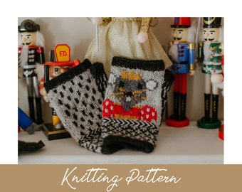 KNITTING PATTERN | The Mouse King Fingerless Mitts | Knitting Pattern | Adult