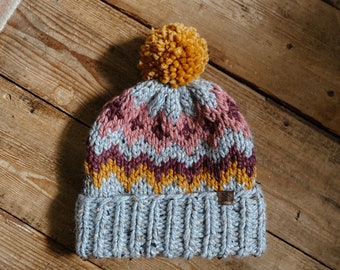 Mountaintop Toque Hat | Winter Hat | Sm-M Adult | READY TO SHIP