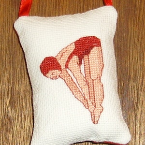 Diver cross stitch pocket pillow