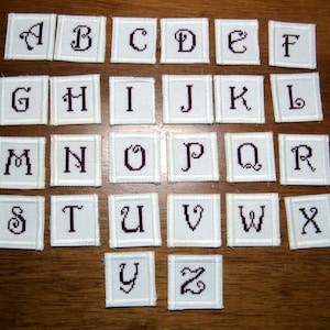 Cross Stitch Monogram Scrapbooking Embellishment