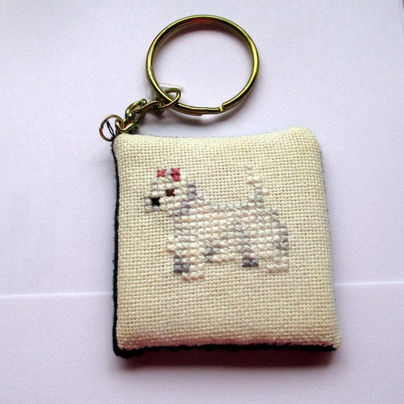 Cross stitch Dog Keychains 2 image 5