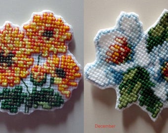 Cross Stitch Charts for Monthly Flowers #6