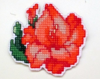 August-Gladiole Kreuz Stich magnet