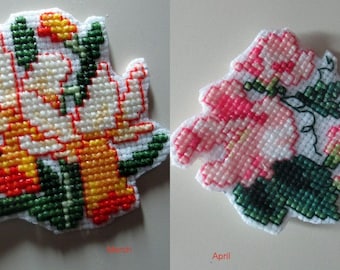 Cross Stitch Charts for Monthly Flowers #2