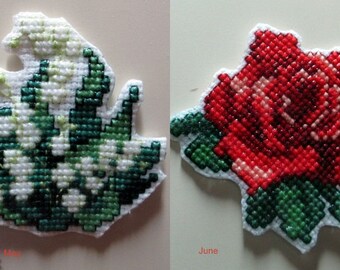 Cross Stitch Charts for Monthly Flowers #3