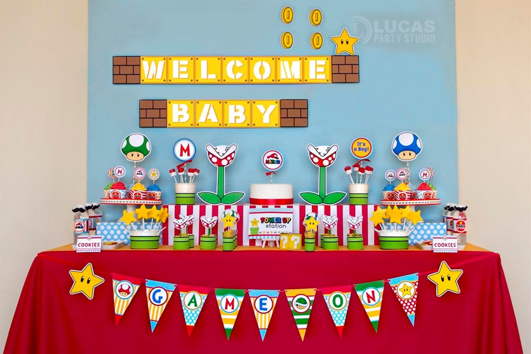 Déco anniversaire Mario – Let's Go! ✨