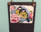 Slate Blue Tit Memo Board complete with chalk