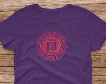 13th Birthday Shirt. Official Teenager Shirt. 13 Birthday Gift. 13 Shirt. Happy Birthday Shirt. Birthday Crew Shirts. Birthday Idea 13 Years