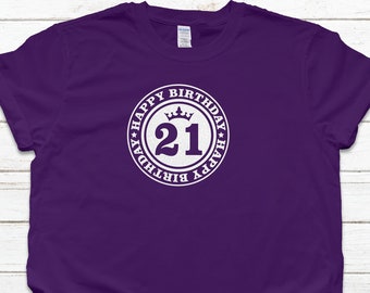 21st Birthday Shirt. Birthday Shirt. Happy Birthday Shirt. 21 Birthday Gift. Birthday Trip Shirt Birthday Idea. 21 Shirt. 21 and Legal Shirt