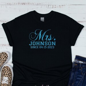 Mrs Shirt. Wife Shirt. Bridal Shirt. Honeymoon Shirt. Newlywed Shirt. Anniversary Shirt. Just Married Shirt. Gift for Bride. Wedding Shirt.