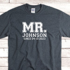 Mr Shirt. Husband Shirt. Honeymoon Shirt. Newlywed Shirt. Anniversary Shirt. Just Married Shirt. Gift for Groom. Wedding Shirt. Engagement.