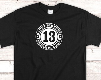 13th Birthday Shirt. Official Teenager Shirt. 13 Birthday Gift. 13 Shirt. Happy Birthday Shirt. Birthday Crew Shirts. Birthday Idea 13 Years