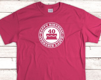 40th Birthday Shirt. Birthday Shirt. Happy Birthday Shirt. Birthday Gift. 40 Birthday Gift. Birthday Trip Shirt. Birthday Idea. Forty Shirt.