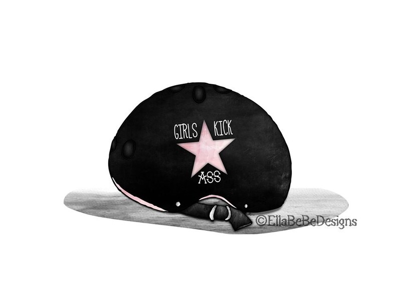 8 X 10 Chicas Kick Ass Skater Casco Impresion Rollerderby Etsy