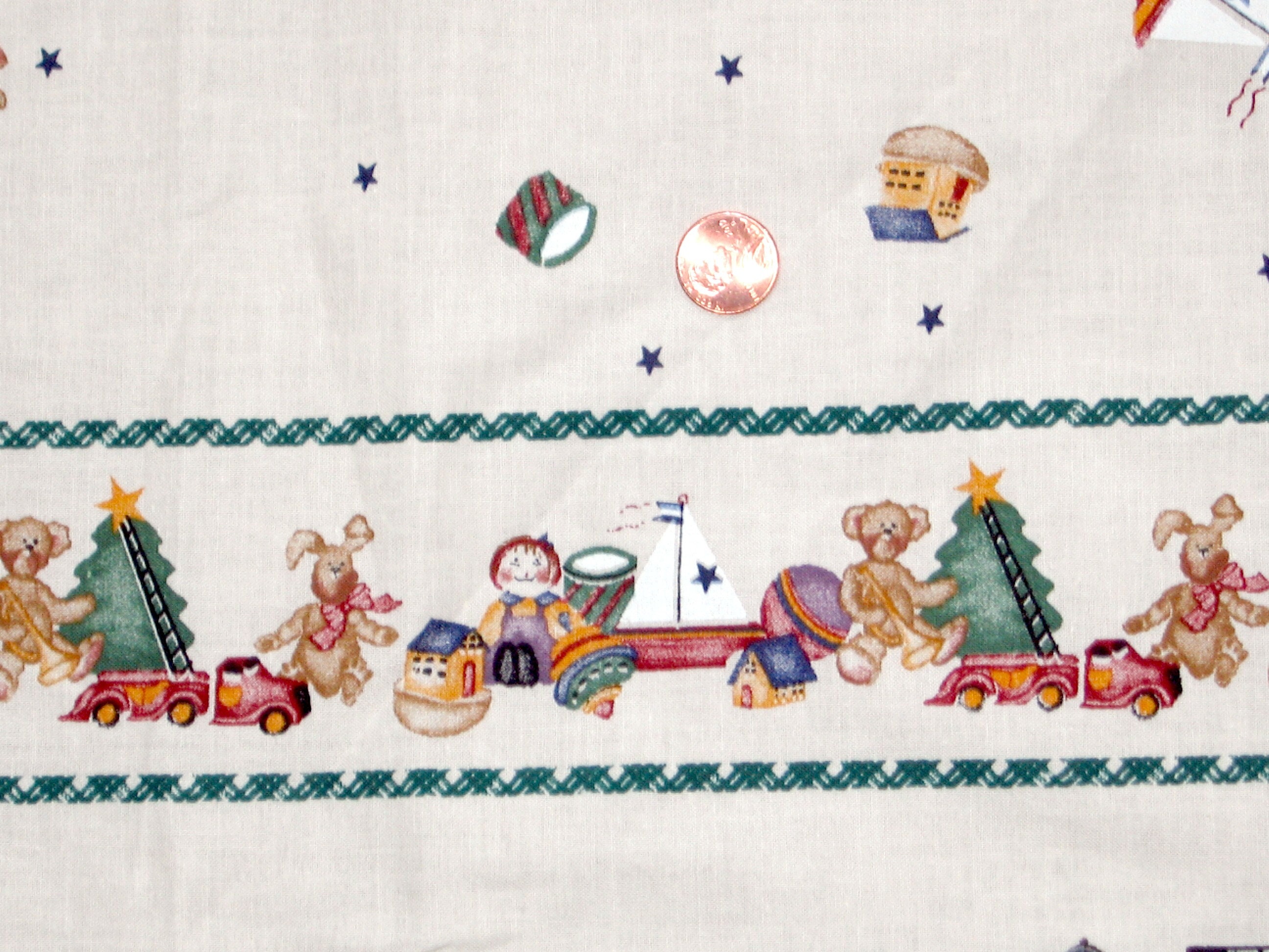 Christmas Border Fabric Prints Holiday Village Daisy  Etsy