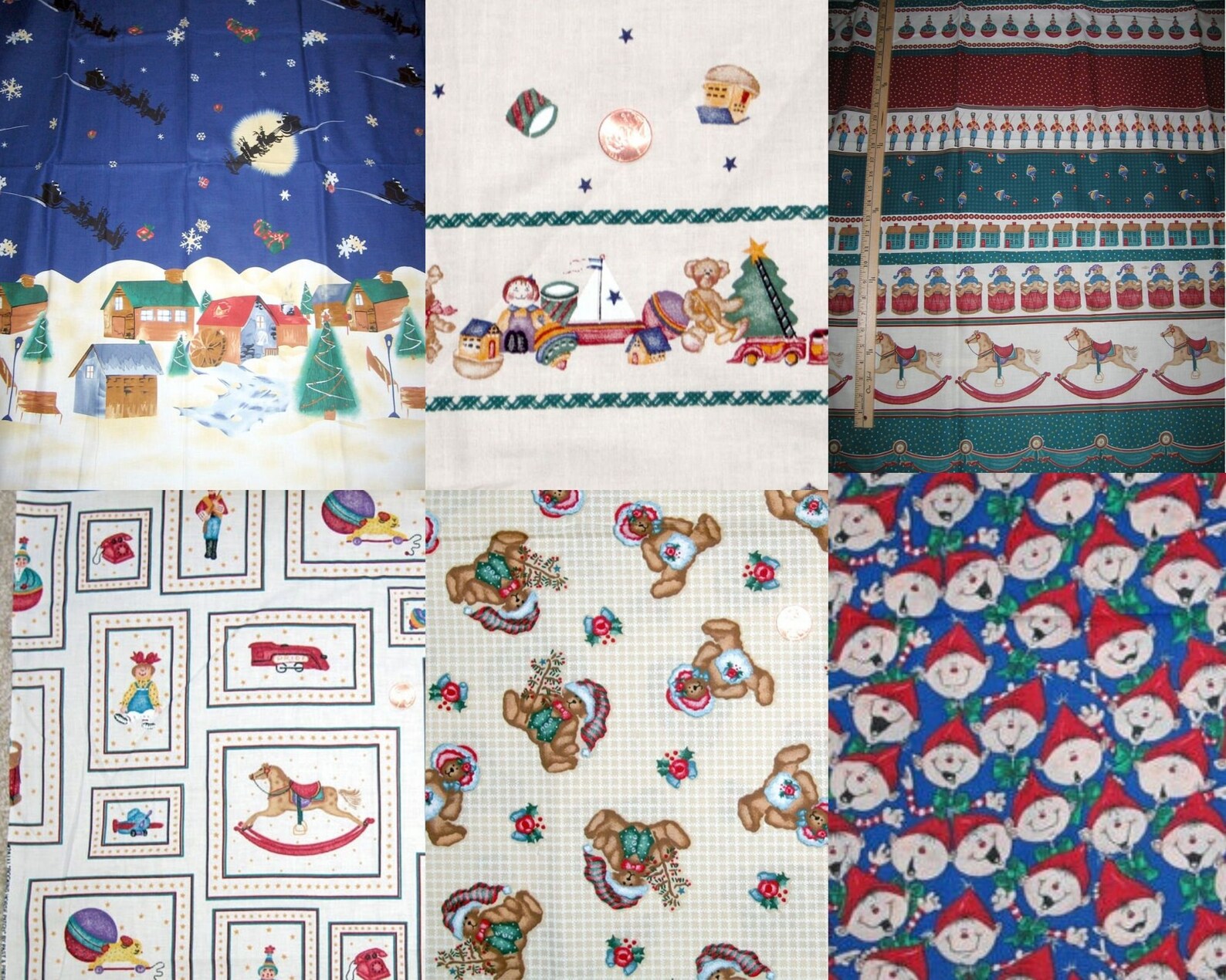 Christmas Border Fabric Prints Holiday Village Daisy  Etsy