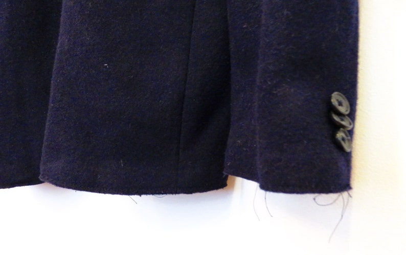 2 BUTTON Dark blue 75/% Wool blazer jacket size xl 42