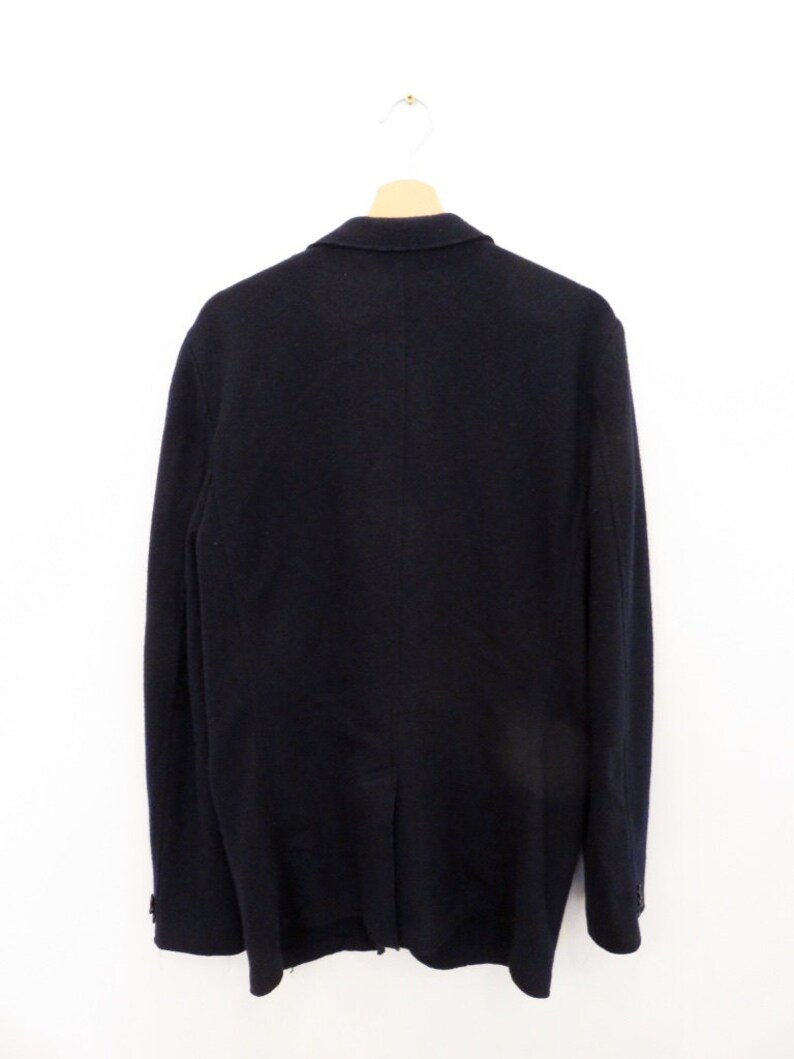 2 BUTTON Dark blue 75/% Wool blazer jacket size xl 42