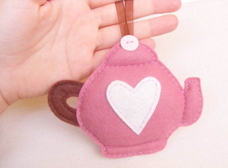 PDF pattern Set of four felt ornaments teapot teacup Etsy