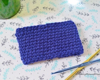 Reusable Crochet Coffee Sleeve Cozy - Blue