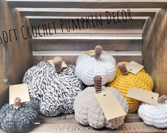 Crocheted Fall Pumpkin Home Decor