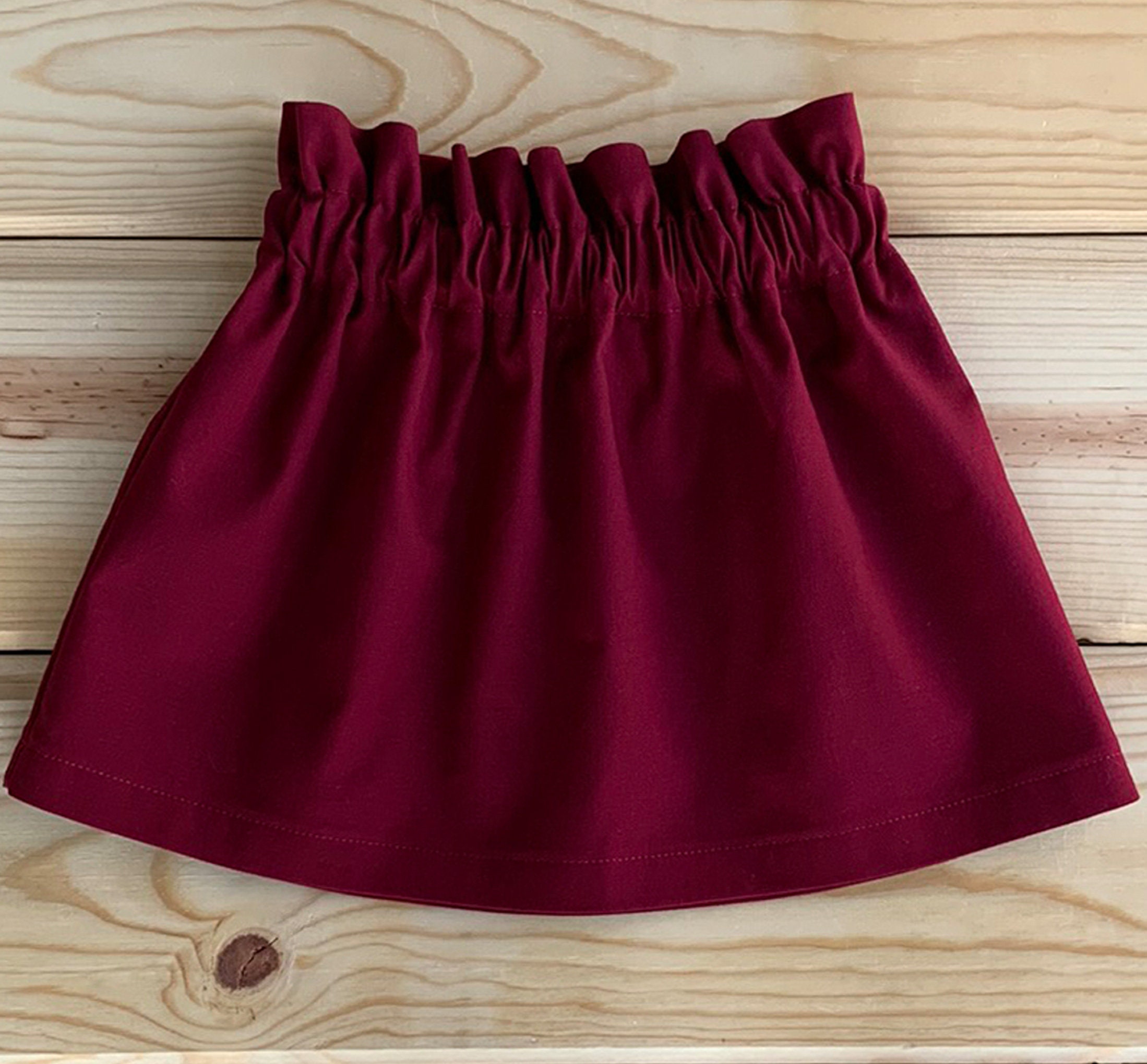 Baby Girl Burgundy Skirt Baby Girl Maroon Skirt High Waisted Etsy
