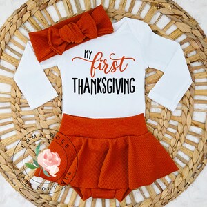 thanksgiving dress infant Amazon.com: Sasaerucure Infant Baby Girl Thanksgiving Outfits Pie Romper Newborn Baby Girl Long Sleeve Ruffle Onesie Winter Clothes (Pink, 0-3 Months): Clothing, Shoes & Jewelry