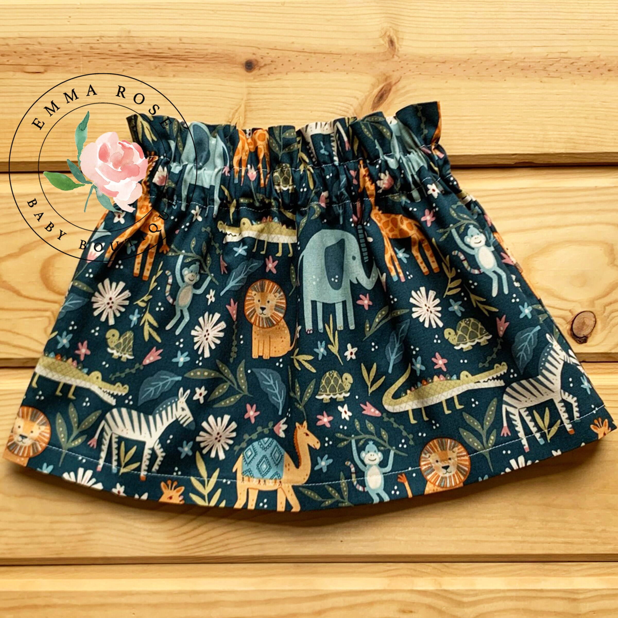 Wild animal skirt for baby girl, toddler girl clothes, jungle theme b…