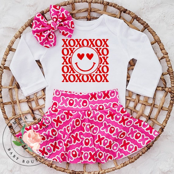 Baby Girl Valentines Outfit, Toddler Valentines Day Outfit