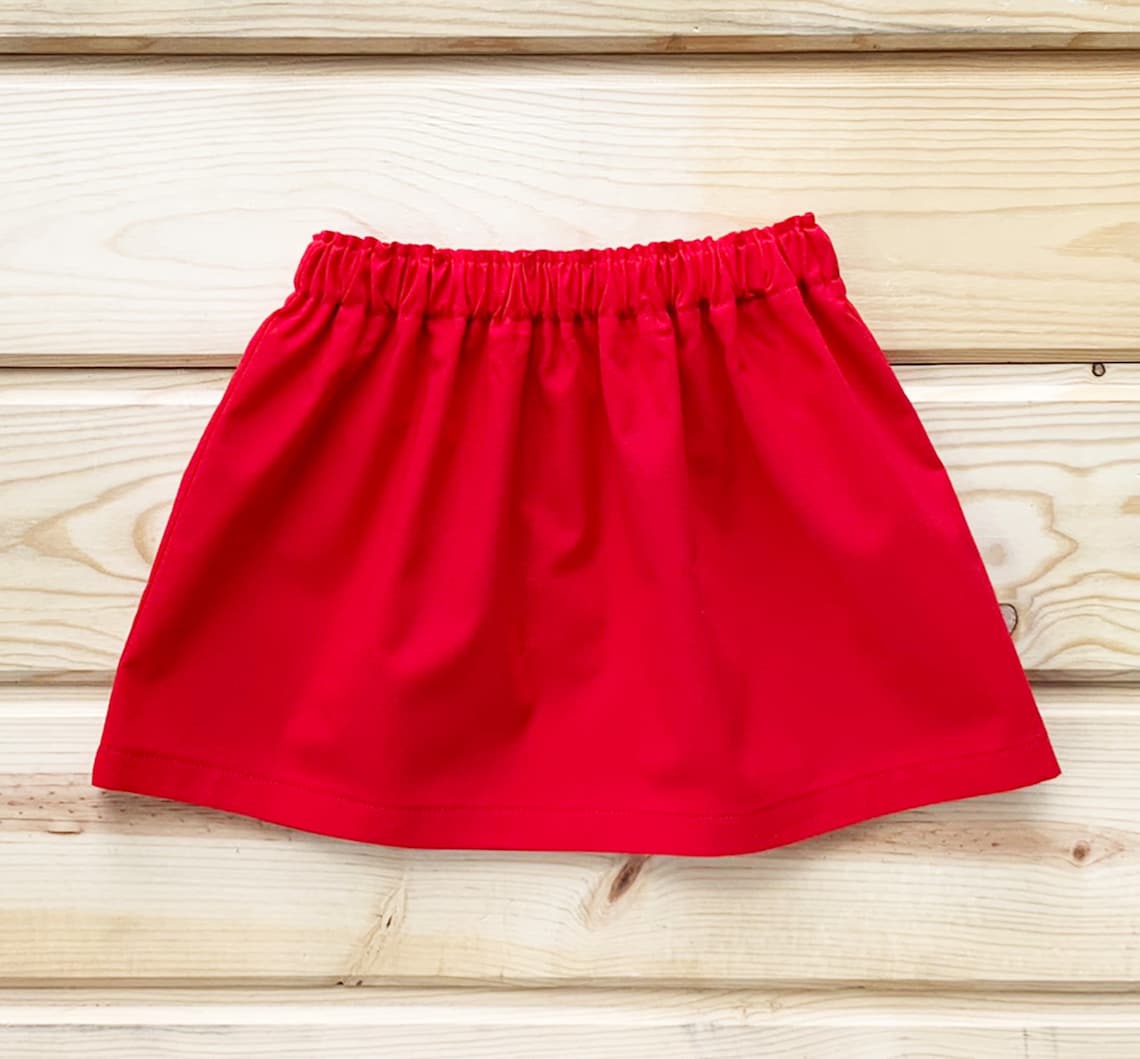 Red Toddler Skirt Baby Skirt Girls Skirt Red Outfit Etsy