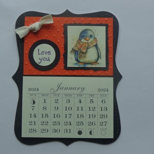 BIRD LOVERS BIRD WATCHERS WATERCOLOR 2024 MINI MAGNETIC CALENDAR TEAR OF  PAGES