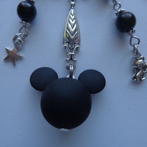 Disney World, Minnie Mouse, Key, Castle, Dream, Tierra, Beaded Purse Charm, Planner Charm, Junk Journal Charm, Bag Charm, Hanging Charm.