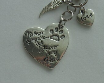 Pet Loss, Dog, Cat Key Chain: Bag Charm, Purse Clip, Car, Clip On.