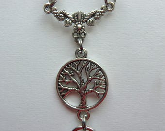 Tree Of Life, Rhinestones Lanyard, ID Badge Holder, Lobster Clasp.