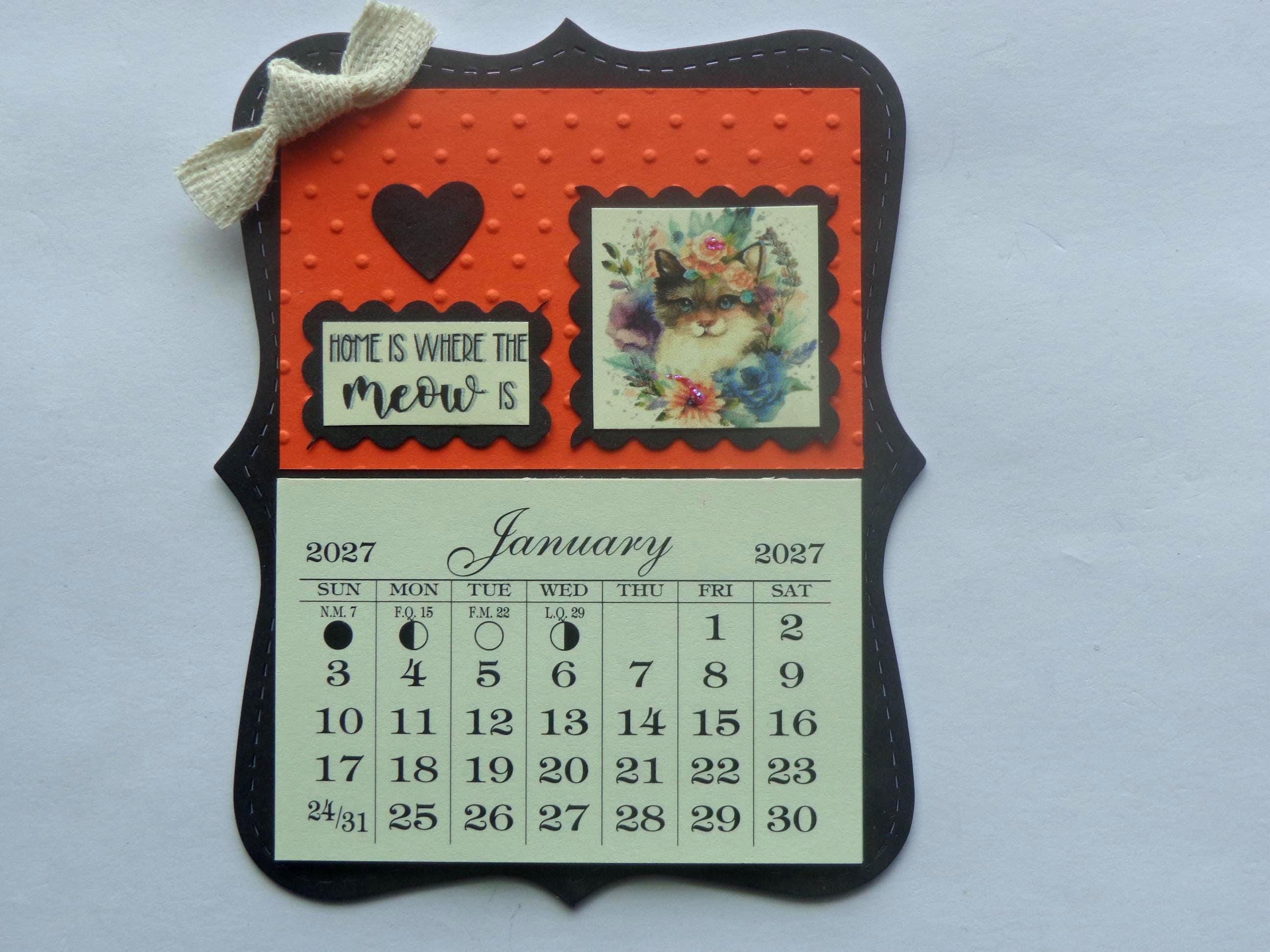 Magnetic Cat Calendar - Etsy