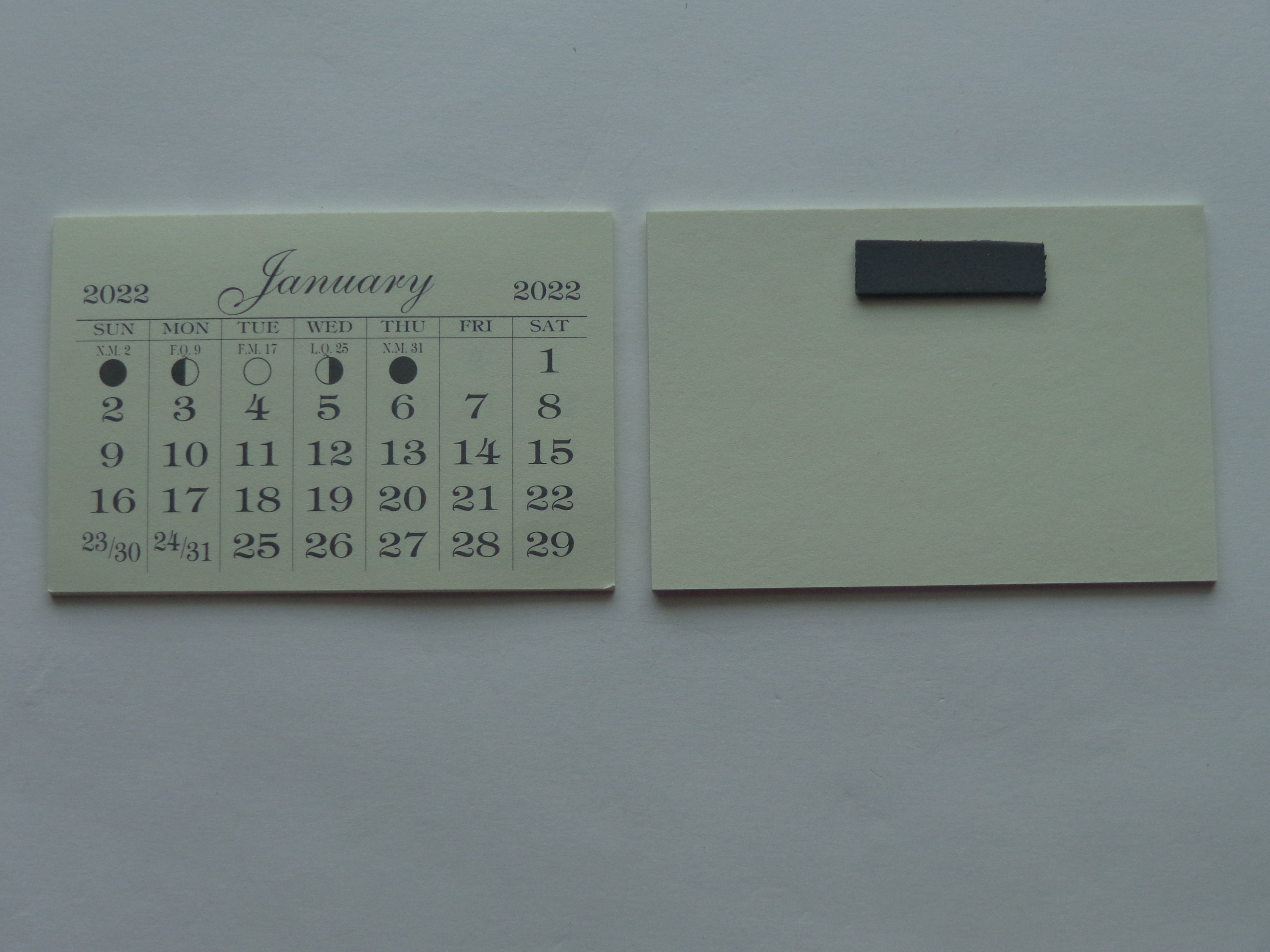 2022 Quality Mini Calendar Pad Monthly Tear Etsy UK