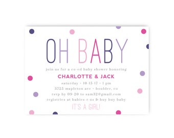 Baby Shower Invitation - Oh Baby