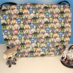 Messenger Bag with Tiny Super Heroes